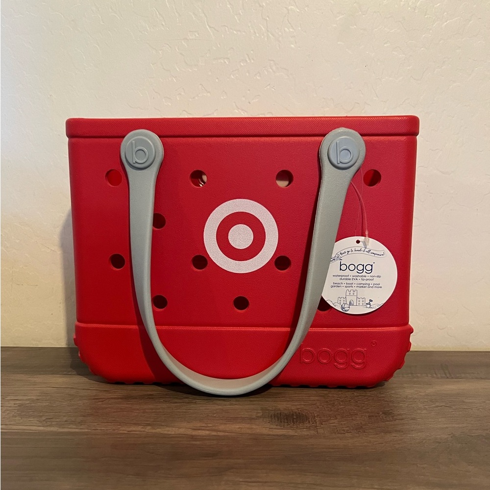 Target Red Baby Bogg Tote Bag with Gray Handles
